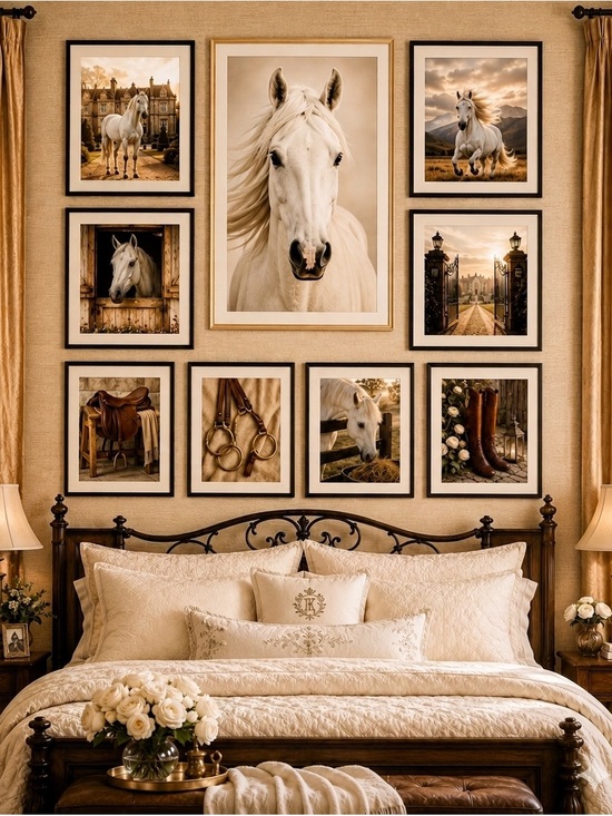 CocoAndCameo Other - The White Horse Estate Collection™ | Luxury Equestrian Wall Art Prints | Pick 8